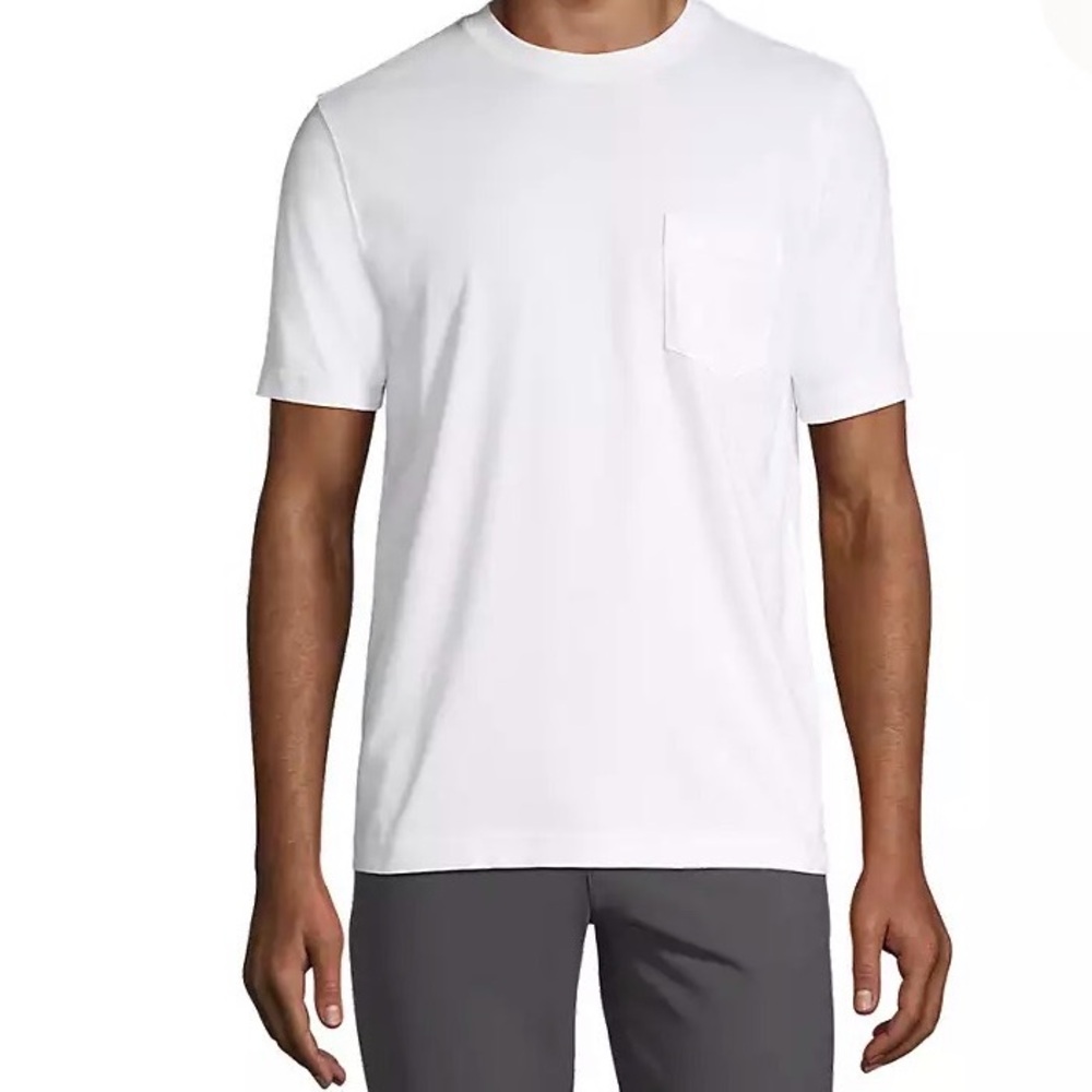 Lands' End White Short Sleeve Tee